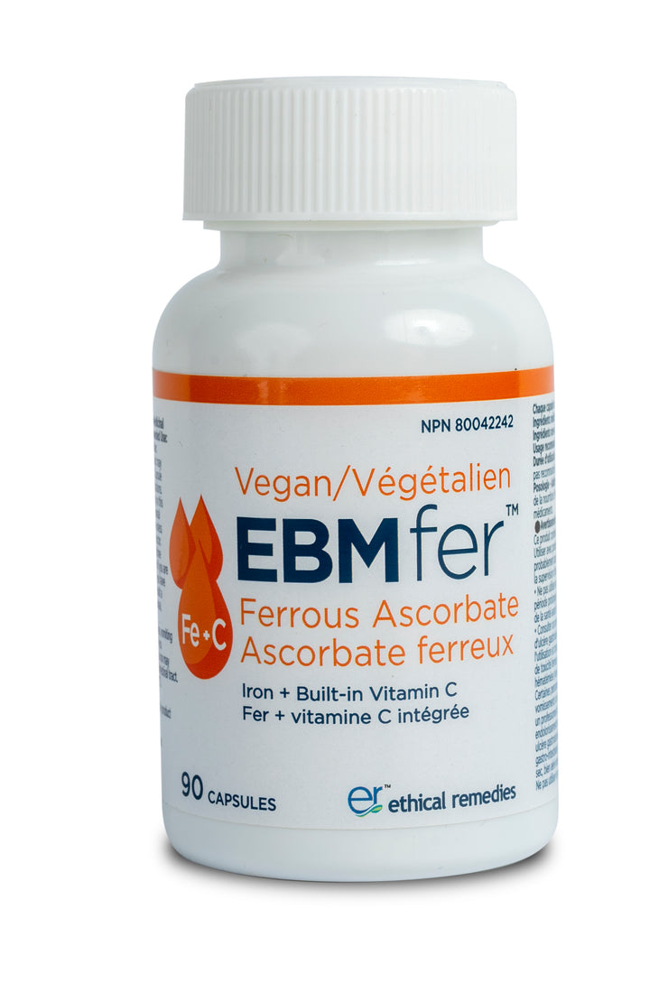EBMfer 90 capsules ferrous ascorbate iron with vitamin c capsules